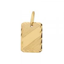 Pingente de ouro 18k Plaquinha Faixa - Elegancy Joias Pingente de ouro 18k Plaquinha Faixa - Elegancy Joias