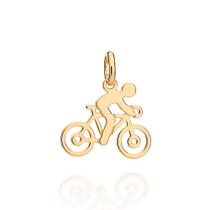 Pingente de ouro 18k unissex rommanel ciclista vazado 542786