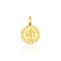 Pingente de ouro amarelo modelo Signo Virgem