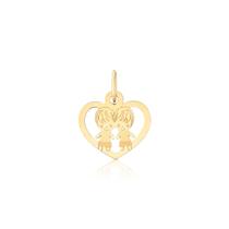 Pingente De Ouro Filhos Casal Menino Menina Puro 18k Pm45