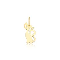 Pingente De Ouro Gato Pet Cat Puro 10k Pm40