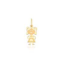 Pingente De Ouro Puro Menina Filha 18k Pm49