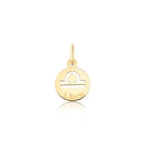 Pingente De Ouro Signo Libra Puro 18k Pm46