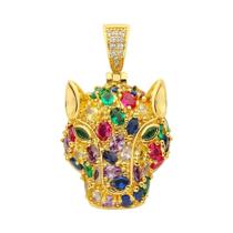 Pingente de Pantera, Leão e Leopardo Banhado a Ouro 18k com Zircônia - Para Joias DIY
