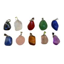 Pingente de Pedra Cristal Rolado Natural - Hadu Esotéricos e Religiosos Pingente de Pedra Cristal Rolado Natural - Hadu Esotéricos e Religiosos