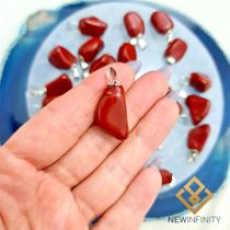 Pingente de Pedra Jaspe Vermelho rolada cristal Natural Pingente de Pedra Jaspe Vermelho rolada cristal Natural