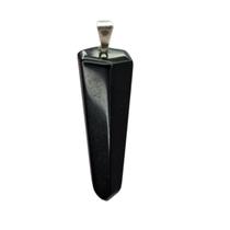 Pingente De Pedra Ponta Ônix Rolada Natural