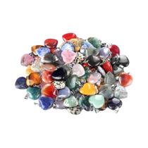 Pingente De Pedra Preciosa Em Forma De Coração De 16mm Pacote Com 12 Peças Cristal Natural Ágata Pingente De Pedra Preciosa Em Forma De Coração De 16mm Pacote Com 12 Peças Cristal Natural Ágata