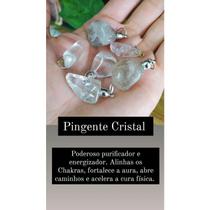 Pingente de Pedra Rolada ou Bruta Diversos Modelos - Cristal Natural