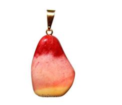 Pingente de Pedrinha Jaspe Mocaita com Montagem em Pino Prateado - Atacado