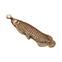 Pingente De Peixe Retrô Em Latão Para Chaveiro DIY, Joia, Miniatura, Decoração De Casa, Artesanato,