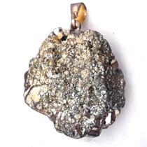 Pingente de Pirita Pedra da Riqueza Pedra Natural 2cm - Mandala