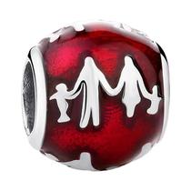 Pingente De Prata 925 Com Contas De Sorte Em Forma De Joaninha Vermelha E Trevo De 3mm Para