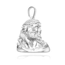 Pingente de Prata 925 Face de Cristo 3D Cravejado 4,8cm 17,9g Banhado Pingente de Prata 925 Face de Cristo 3D Cravejado 4,8cm 17,9g Banhado