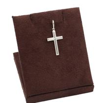Pingente de prata 990 Masculino cruz crucifixo meio liso