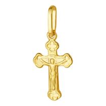 Pingente de Prata Crucifixo Small Revestida 18k 15X9mm