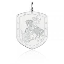 Pingente de Prata Escudo de São Jorge