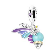 Pingente De Prata Esterlina 925 Com Charme De Vaga-lume Para Pulseira DIY Feminina