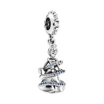 Pingente De Prata Esterlina 925 Olaf Elsa Floco De Neve Sapatilha De Cristal Para Pulseira Original