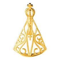Pingente de Prata Nsra Aparecida Filigrana Revestida em Ouro 18k 18x11 Pingente de Prata Nsra Aparecida Filigrana Revestida em Ouro 18k 18x11
