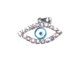 Pingente De Prata Olho Grego: Com Strass Em Formato De Olho: Tendência Que Atrai Sorte e Proteção Semi Joias Finas Musa Kalliopi