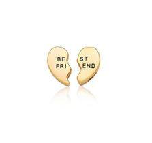 PINGENTE DE PULSEIRA ESTEIRA LISO CORAÇÃO BEST FRIEND EM AÇO DOURADO - 1,2 x 1,3 cm PINGENTE DE PULSEIRA ESTEIRA LISO CORAÇÃO BEST FRIEND EM AÇO DOURADO - 1,2 x 1,3 cm