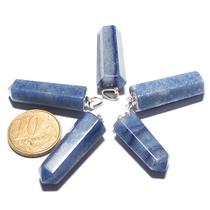 Pingente de Quartzo Azul com Montagem em Prata 950 - 03 Pontas Pingente de Quartzo Azul com Montagem em Prata 950 - 03 Pontas