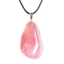 Pingente de Quartzo Rosa Extra com Pino Prateado - Atacado Pingente de Quartzo Rosa Extra com Pino Prateado - Atacado