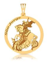 Pingente de São Jorge em Ouro 18k - Tam 2.7cm