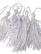 Pingente de Seda / Franja cor Branco 6 unidades 7 cm Pingente de Seda / Franja cor Branco 6 unidades 7 cm