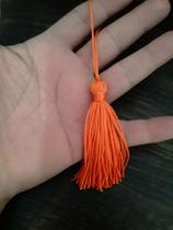 PINGENTE DE SEDA TASSEL 8 cm- 50 Unidades- Cor Laranja