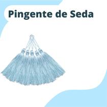 Pingente De Seda Tassel - Azul Bebê - Com 100 Unidades - Nybc