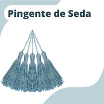 Pingente De Seda Tassel - Azul Hotênsia - Com 100 Unidades - Nybc