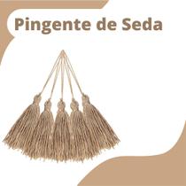 Pingente De Seda Tassel - Bege Areia - Com 100 Unidades - Nybc