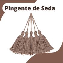 Pingente De Seda Tassel - Bege Camurça - Com 20 Unidades - Nybc