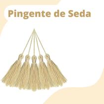Pingente De Seda Tassel - Franja - Amarelo Bebê - Com 100 Unidades - Nybc