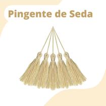 Pingente De Seda Tassel - Franja - Amarelo Bebê - Com 50 Unidades - Nybc