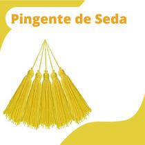 Pingente De Seda Tassel - Franja - Amarelo Gema - Com 100 Unidades - Nybc