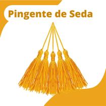 Pingente De Seda Tassel - Franja - Amarelo Ouro - Com 20 Unidades - Nybc