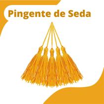 Pingente De Seda Tassel - Franja - Amarelo Ouro - Com 50 Unidades - Nybc