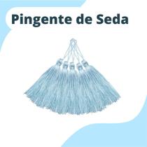 Pingente De Seda Tassel - Franja - Azul Bebê - Com 50 Unidades - Nybc Pingente De Seda Tassel - Franja - Azul Bebê - Com 50 Unidades - Nybc