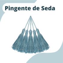 Pingente De Seda Tassel - Franja - Azul Hortênsia - Com 50 Unidades - Nybc
