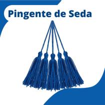 Pingente De Seda Tassel - Franja - Azul Royal - Com 20 Unidades - Nybc