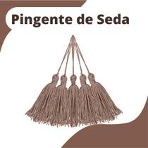 Pingente De Seda Tassel - Franja - Bege Camurça - Com 50 Unidades - Nybc