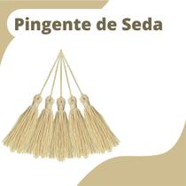 Pingente De Seda Tassel - Franja - Bege Claro - Com 100 Unidades - Nybc