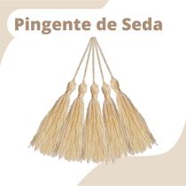 Pingente De Seda Tassel - Franja - Bege Natural - Com 20 Unidades - Nybc