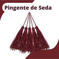 Pingente De Seda Tassel - Franja - Bordo - Com 20 Unidades - Nybc