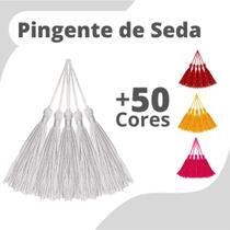 Pingente De Seda Tassel - Franja - Branca - Com 100 Unidades - brx - NYBC