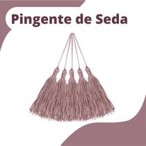 Pingente De Seda Tassel - Franja - Chocolate - Com 20 Unidades - Nybc