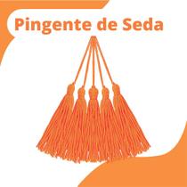 Pingente De Seda Tassel - Franja - Laranja Neon - Com 20 Unidades - Nybc Pingente De Seda Tassel - Franja - Laranja Neon - Com 20 Unidades - Nybc